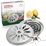 GARDIGO® Citronella-Räucherspirale Set | 10x Citronellaspirale samt Räucherschale |...