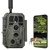 GardePro X50 4G LTE Wildkamera mit App und SIM-Karte, 32MP 1296P H.265 Video, No Glow...