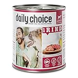 daily choice - 12 x 800 g - Nassfutter für Hunde - getreidefrei - Mit Rind - 70%...