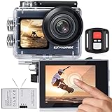 Exprotrek Action Cam 4K Unterwasserkamera Wasserdicht 40M Ultra HD 20MP Kamera 170 °...