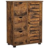 VASAGLE Badezimmerschrank, Sideboard, Aufbewahrungsschrank, 3 Schubladen, 2...