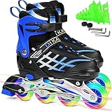 Inline Skates Kinder, Inliner für Kinder mit Einstellbarer Größe, Verstellbare Inliner...