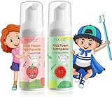 Zahnpasta Kinder Schaumzahnpasta für Kinder 2 x 60 ml, Besondere Kariesschutz für...