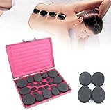 20 Stück Massagesteine Hot Stone Massage Set Wärmer Basaltstein Heizkoffer Hot...