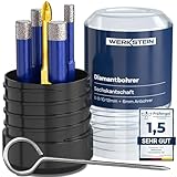 WERKSTEIN Fliesenbohrer Set - 6I8I10I12mm Glasbohrer & 6mm Karbid-Anbohrer -...