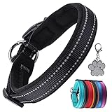 PcEoTllar Hundehalsband Verstellbare Weich Gepolstertes Hunde Halsband Neopren...