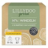 LILLYDOO green umweltschonende Windeln, Größe 4 (9-14 kg), Halbmonatsbox (87 Windeln)...