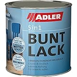 ADLER 5in1 Buntlack für Innen und Außen - Matt - 125 ml - Wetterfester Lack und...