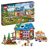 LEGO Friends Mobiles Haus, Camping-Spielzeug mit Auto, Tieren und Mini-Puppen Leo, Paisley...