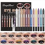 Sitovely 12 Farben Wasserdicht Matte Lidschatten Stift Set mit Anspitzer, Metallic...