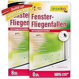 inseko 16 x Fenster-Fliegenfallen I transparenter Fliegenfänger I umweltfreundlich -...