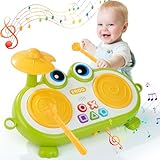 Hawthyhome Musikinstrumente für Kinder ab 1 Jahr, 3 in 1 Kinder Musikinstrumente, Trommel...