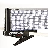 DONIC Unisex – Erwachsene Clip Pro Tischtennis-Netz, schwarz-blau, 22x4,4x24cm