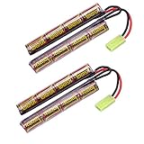 melasta 2pack 9.6V NiMH Airsoft Akku 1600mAh Butterfly Softair Akku mit...