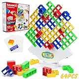 Zhcuves 64PCS Tower Spiel für Kinder Erwachsene, Tetris Balance Team Turm Game Montessori...