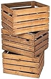 LAUBLUST Alte Vintage Holzkiste - ca. 50x40x30cm, Natur | Gebrauchte Weinkisten &...