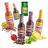 El Yucateco Scharfe Habanero Soße Set - 100% Mexiko – gegrillte Ananas, Ghost Pepper,...