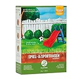 Plantura Spiel- & Sportrasen, 2 kg, strapazierfähiger Rasen für Kinder &...