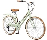 BIKESTAR Alu City Stadt Fahrrad 26 Zoll | 16 Zoll Rahmen, 7 Gang Shimano Damen...