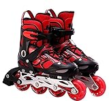 Verstellbare Rollerskates Kinder Inline-Skate Atmungsaktive und Flexible Skate-Schuhe...