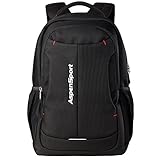 AspenSport Rucksack 30L schwarz I stabiler Tagesrucksack I wasserabweisender Rucksack mit...