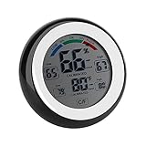 Akozon Digitales Thermometer Hygrometer, Innen, LCD-Anzeige mit Luftfeuchtigkeit,...