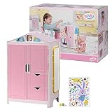 BABY born Kleiderschrank, Puppenkleiderschrank mit Bewegungs-und Soundfunktion, 827987...