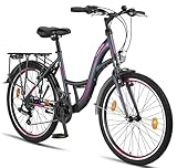 Licorne Bike Stella Premium City Bike in 24,26 und 28 Zoll - Fahrrad für Mädchen,...