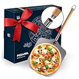 Blumtal Pizzaschieber kurz mit großer Fläche 30,5 x 30,5 cm - praktische Pizzaschaufel...