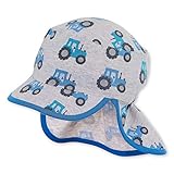 Sterntaler Jungen Cap With Visor And Neck Protection M tze, Silber, 53 EU