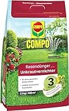 COMPO Rasendünger mit Unkrautvernichter - Rasendünger für das Frühjahr - 12 kg für...