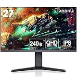 KOORUI 27 Zoll Gaming-Monitor, WQHD (2.560 x 1.440), Computer-Monitor, 240 Hz, 1 ms,...