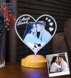 Fotogeschenk Personalisierbar mit eigenem Foto und Text in 3D Bilder Led Motiv Lampe...