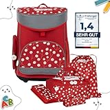 MUWO Kinder Schulranzen Set 5tlg. ergonomischer leichter Schulrucksack mit Sporttasche,...