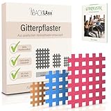 BACKLAXX ® Gittertape 140 Stück Premium-Qualität – Gitterpflaster Set in 3 Größen...