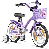 PROMETHEUS BICYCLES Kinderfahrrad ab 4 Jahren - Mädchenfahrrad 14 Zoll Kinder...