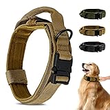 CALIYO Halsband Hund,Hunde Halsbänder,Taktisches Hundehalsband mit Griff,Verstellbare und...