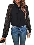 GORGLITTER Damen Blusen Elegant Hemdshirt Office Casualshirt Herbst Oberteil...