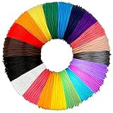 PLA 3D-Stift-Filament, 20 Farben, je 10 m – PLA-Filament für 3D-Stift, 1,75 mm,...