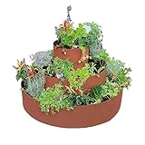 UNUS Garden Kräuterschnecke Kräuterbeet Kräuterturm mit DREI Ringen Ø 40 cm,...