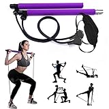 Pilates Bar, Pilates Stange Fitness Set mit Widerstandsband, Sportgeräte...