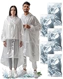 ADRIANO PORCARO® I 5er Pack - Einweg Regenponcho Erwachsene - Festival Zubehör...