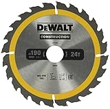 Dewalt Bau-Kreissägeblatt für Handkreissägen (190/30TK, 24WZ, für...