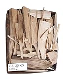 Original Holzmacher Anzündholz im Karton ca. 20 kg I Anfeuerholz fein gespalten...