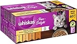 Whiskas 1+ Katzennassfutter Ragout Geflügel Auswahl in Gelee, 40x85g (1 Packung) –...