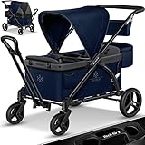 KESSER® Bollerwagen Faltbar Loops 2in1 Kinderwagen Handwagen mit Dach...