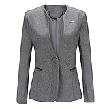 YUNCLOS Damen Langarm Casual Blazer Jacke EIN-Knopf-Blazer Business Büro Blazerjacke Open...