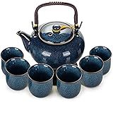 Webao Tee Set Chinesische Teeservice aus Keramik, 600ml Teekanne und 6 Tasse...