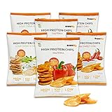 Supplify 6x50g High Protein-Chips Mix-Box in verschiedenen Geschmacksrichtungen (Paprika,...