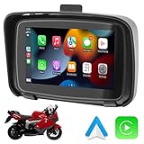 Motorrad Navi mit Wireless CarPlay & Wireless Android Auto 5 Zoll HD Display...